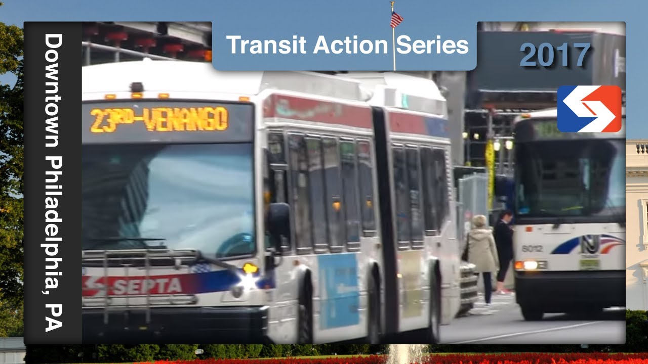 Downtown Philadelphia Buses 2017 ft SEPTA, NJ Transit, and PHLASH