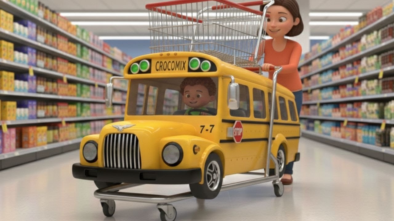 Wheels on the Bus || Behind the delicious fruits || 124 Seconds | Crocomix Kids TV