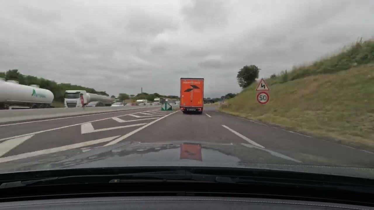 Time-lapse - Driving from Plumieux, France to Oxford, UK