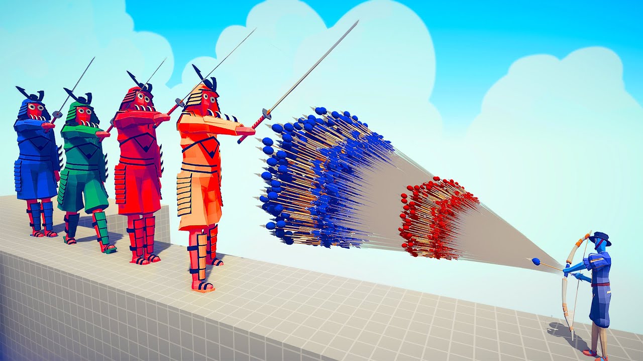 GIANT SAMURAI COLOR PACK vs EVERY GOD - Totally Accurate Battle Simulator TABS