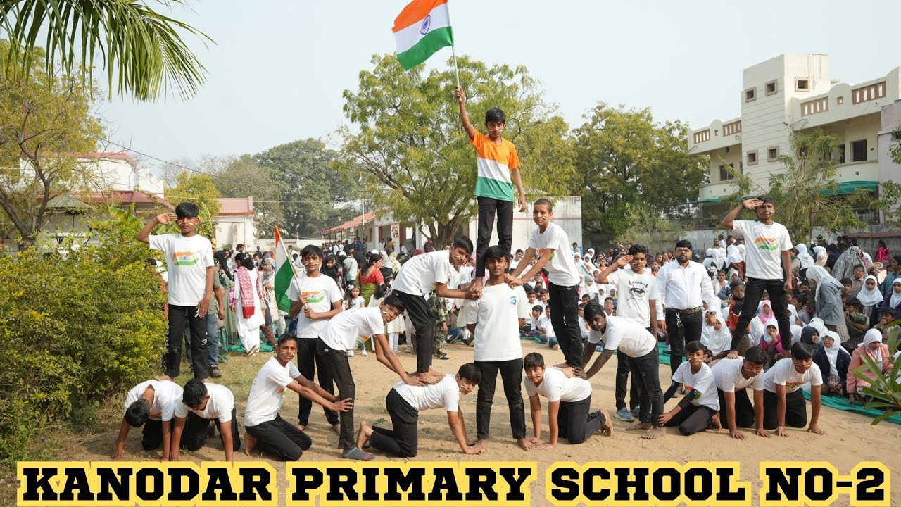Pyramid STD 8 Republic day celebration Kanodar Primary school No-2 