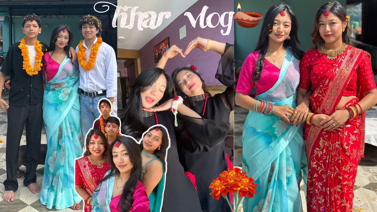Tihar vlog🪔 ||Mha Puja & Bhaitika||