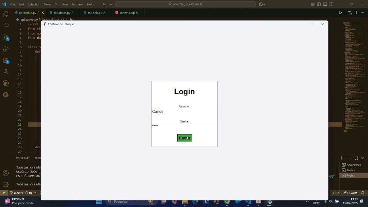 App controle de estoque