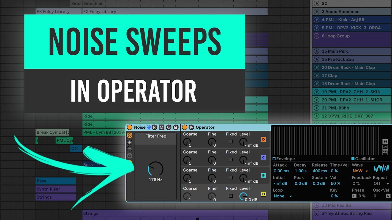 Making Noise Sweep FX in Operator - Ableton Live Tutorial
