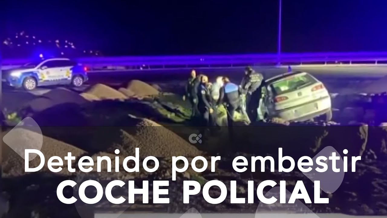 Detenido por embestir a un coche policial en Arucas, Gran Canaria
