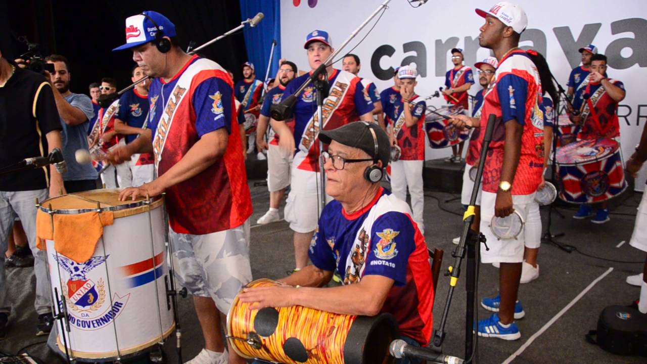 União da Ilha 2017: gravação da bateria para o CD do Grupo Especial