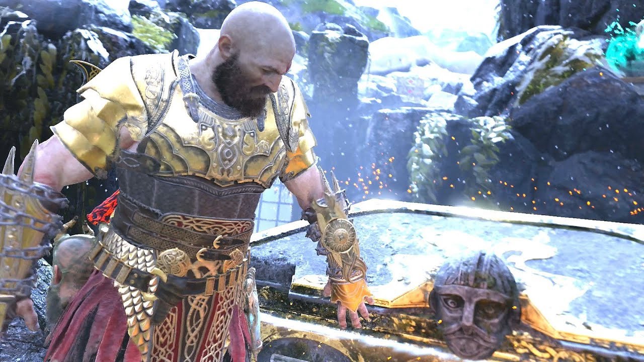 God of War (2018) - Walkthrough Part 28 - Exploring Cliffs of the Raven (Gathering Collectibles)