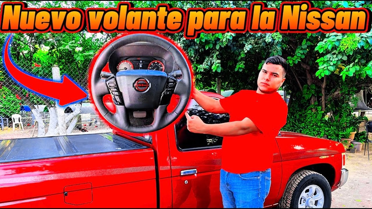 Volante deportivo con controles en Nissan d21