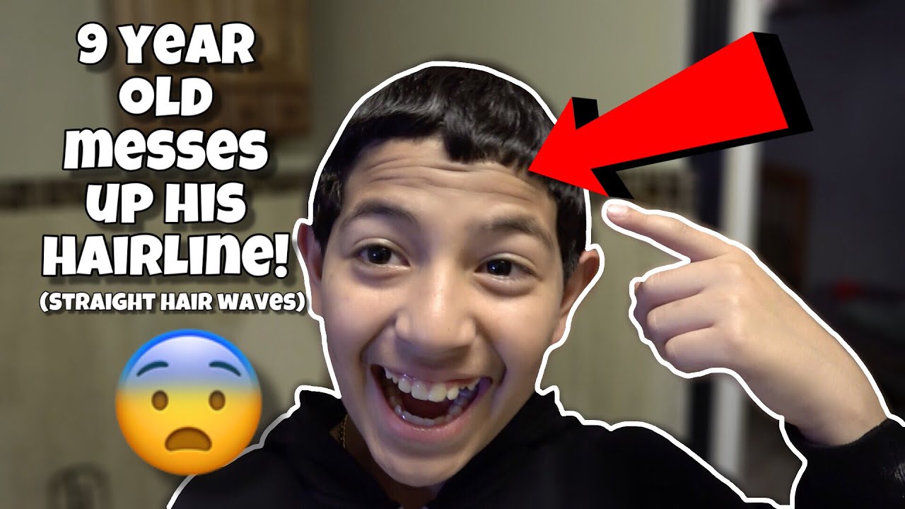 9 year old messes up his hairline and shaves his eyebrow! 😟