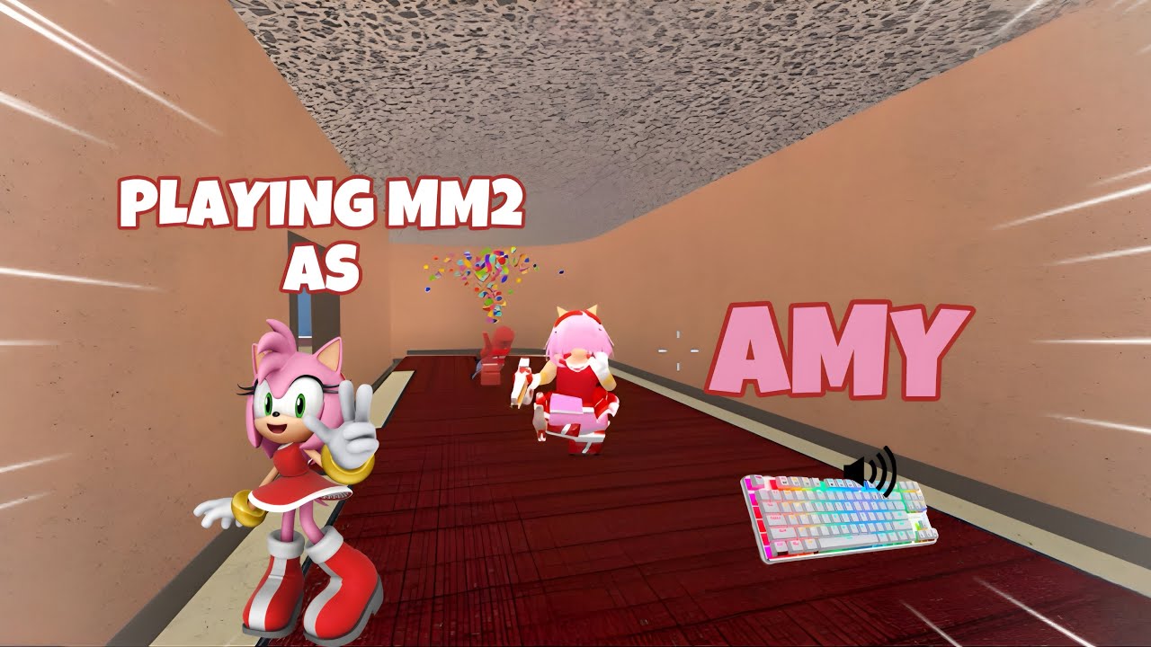 AMY DESTROYS TEAMERS IN MM2 + GAMEPLAY (KEYBOARD ASMR)