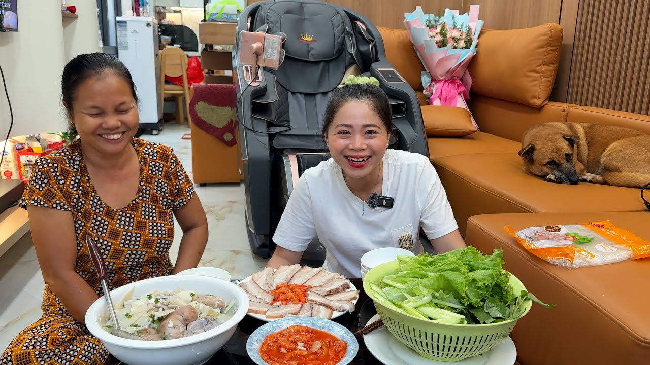 Bữa ăn đặc biệt do mưa lớn cùng Mẹ Chồng, Chị Dâu Phan Diễm chính thức Nghỉ để chuẩn bị Sinh Em Bé