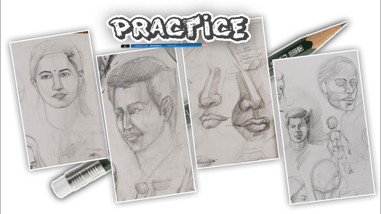 how to draw a portrait/ face drawing/ pencil art| drawing class in Tamil  /Chandru