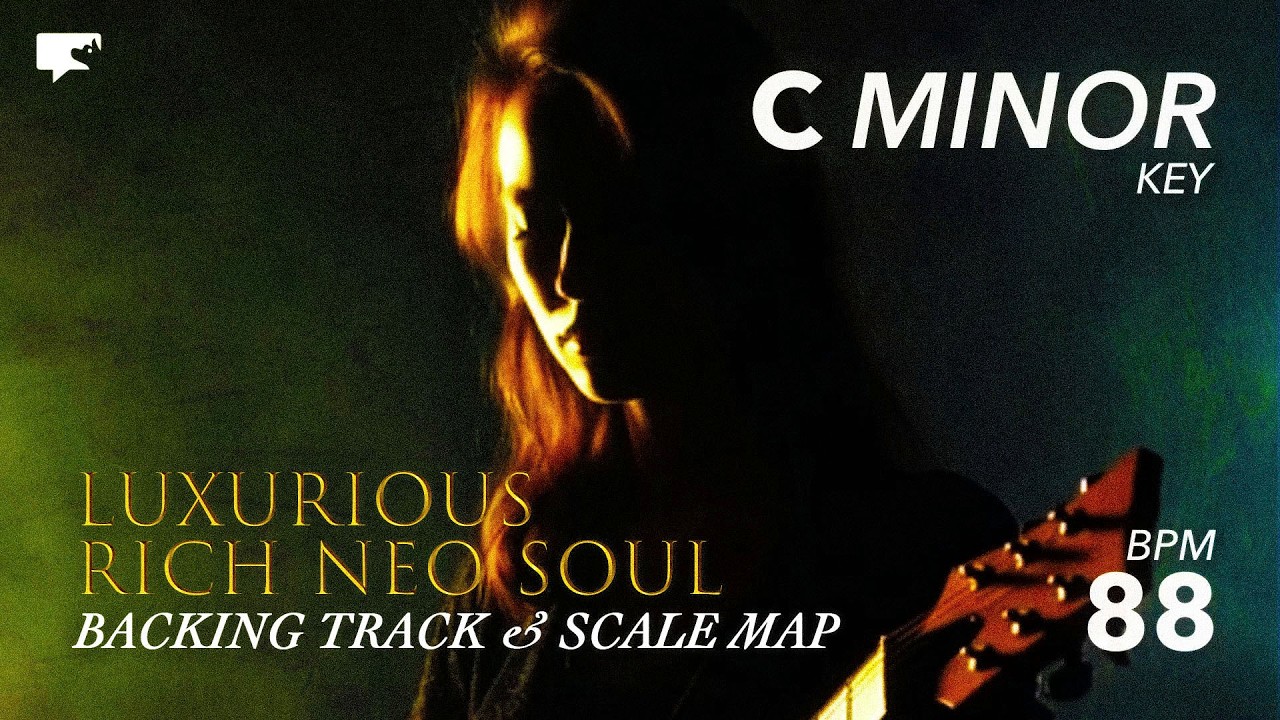 C Minor Neo Soul Blues Backing Track | Luxurious Rich Tone 88 BPM + Scale Map