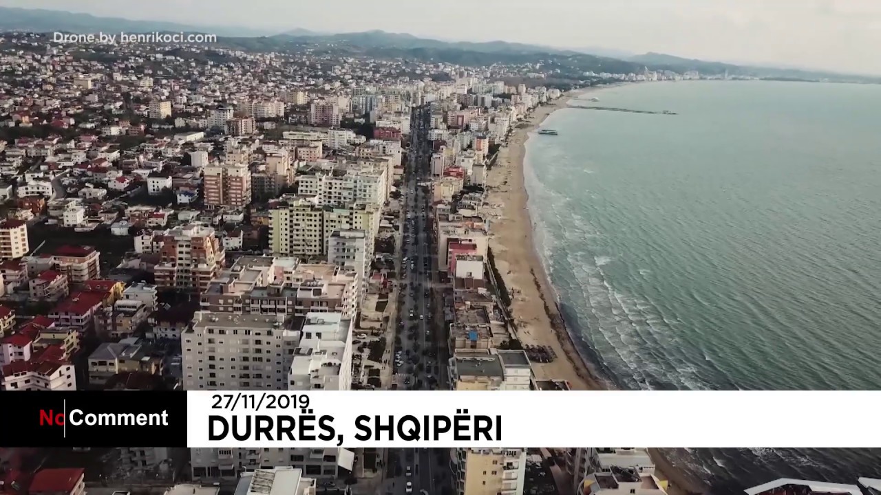 Droni filmon pamjet e përmasave të shkatërrimit nga tërmeti në Durrës