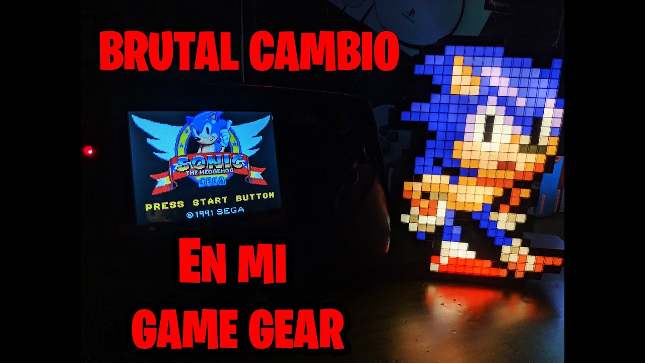MOD Game Gear PANTALLA + BATERIA, BRUTAL cambio!