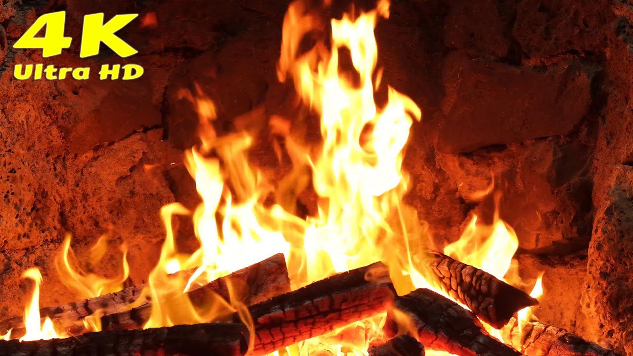 🔥 Winter Fireplace White Noise. Cozy summer fireplace ambience. Cozy summer fireplace ambience 4K