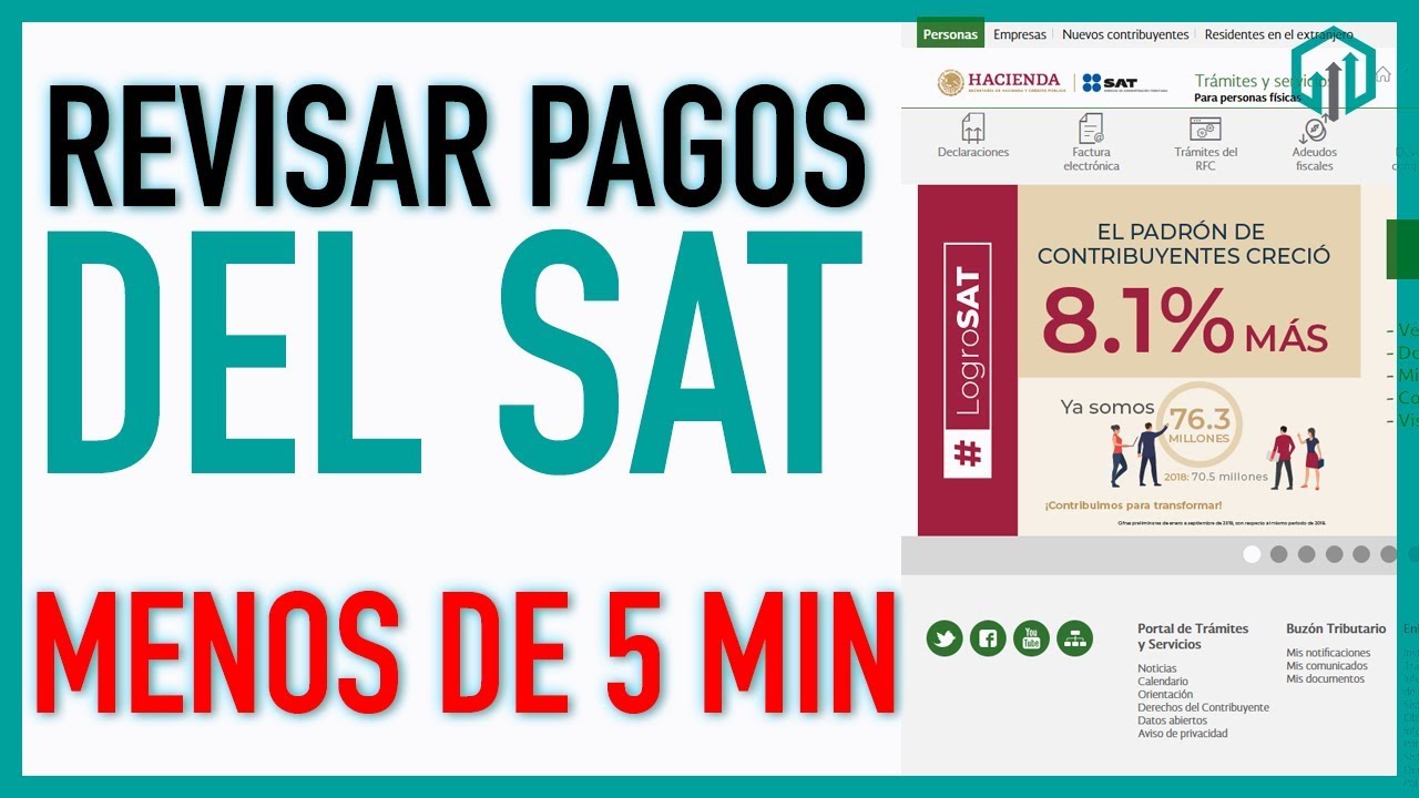 Revisar pagos del SAT de declaraciones rápido y fácil | Contador Contado