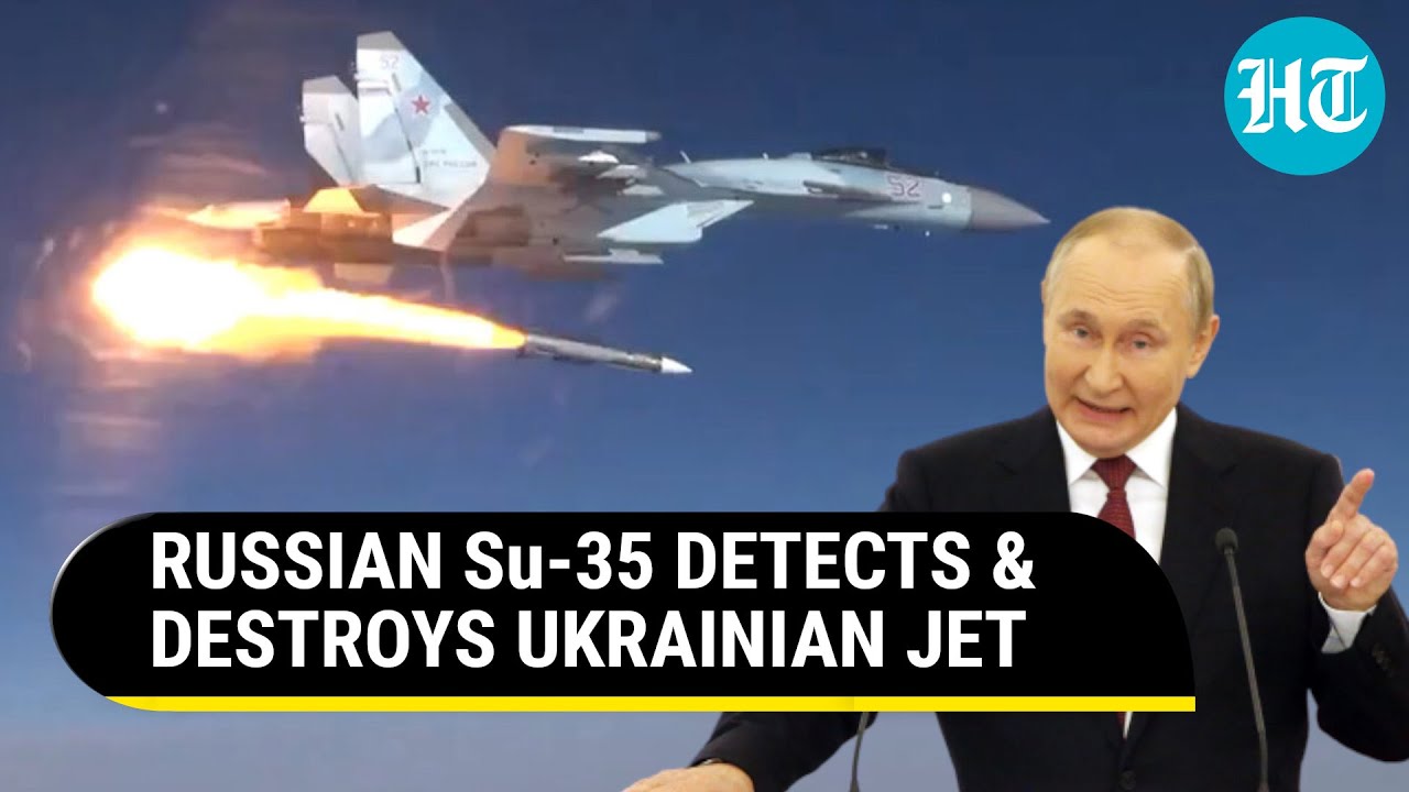 On Cam: Russian Su-35 'stings' Ukrainian aircraft along the frontline | Watch Dramatic Footage