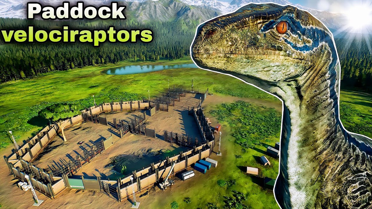 Como Construir o Cercado dos velociraptor de Jurassic world, em jurassic world evolution 2 TUTORIAL.