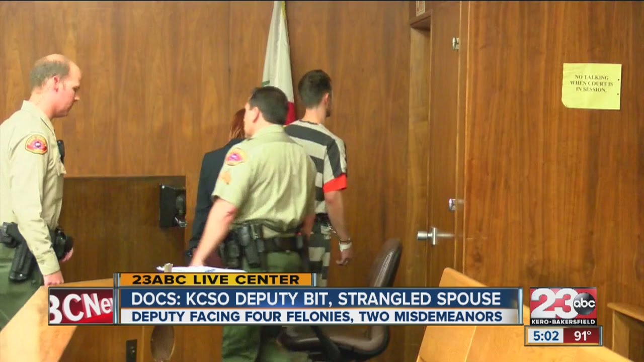 Court docs: Kern County Sheriff's Deputy bit, strangled, threatened to kill spouse