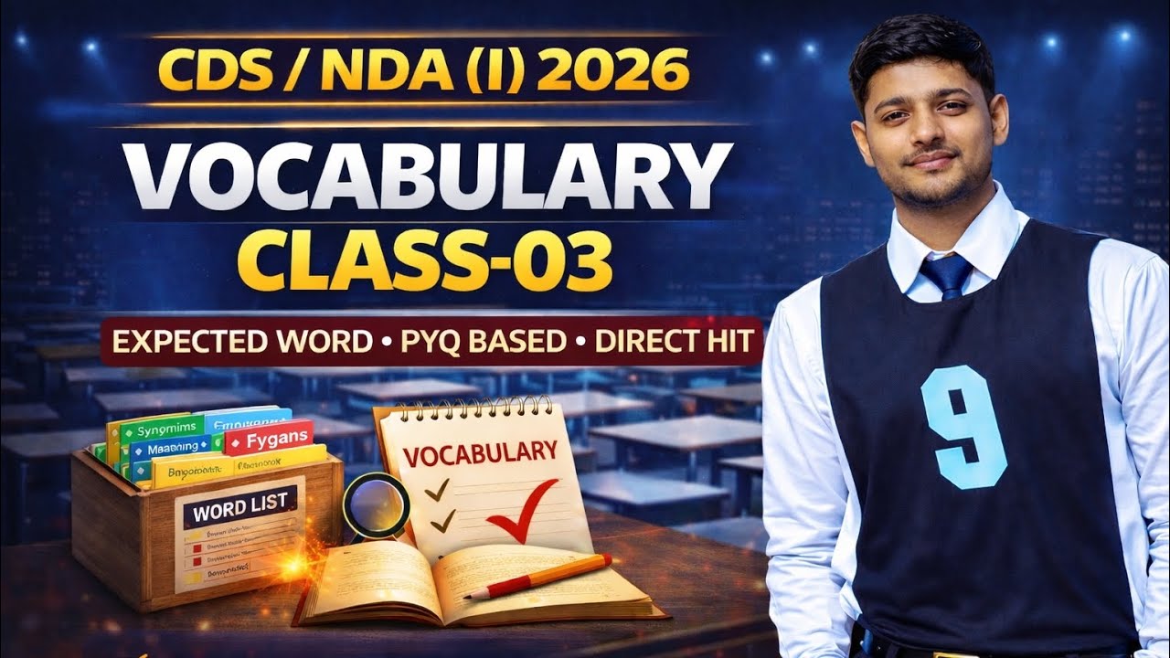 CDS / NDA (I) 2026 | Vocabulary Class-03 | Expected Words (PYQ Based) #cds2026 #nda2026 