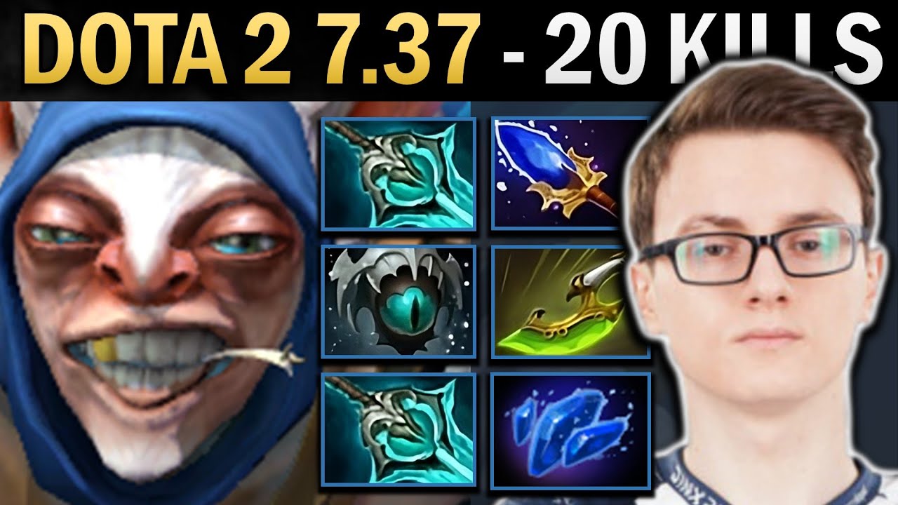 Meepo Gameplay Miracle with 20 Kills and Disperser - Dota 2 7.37