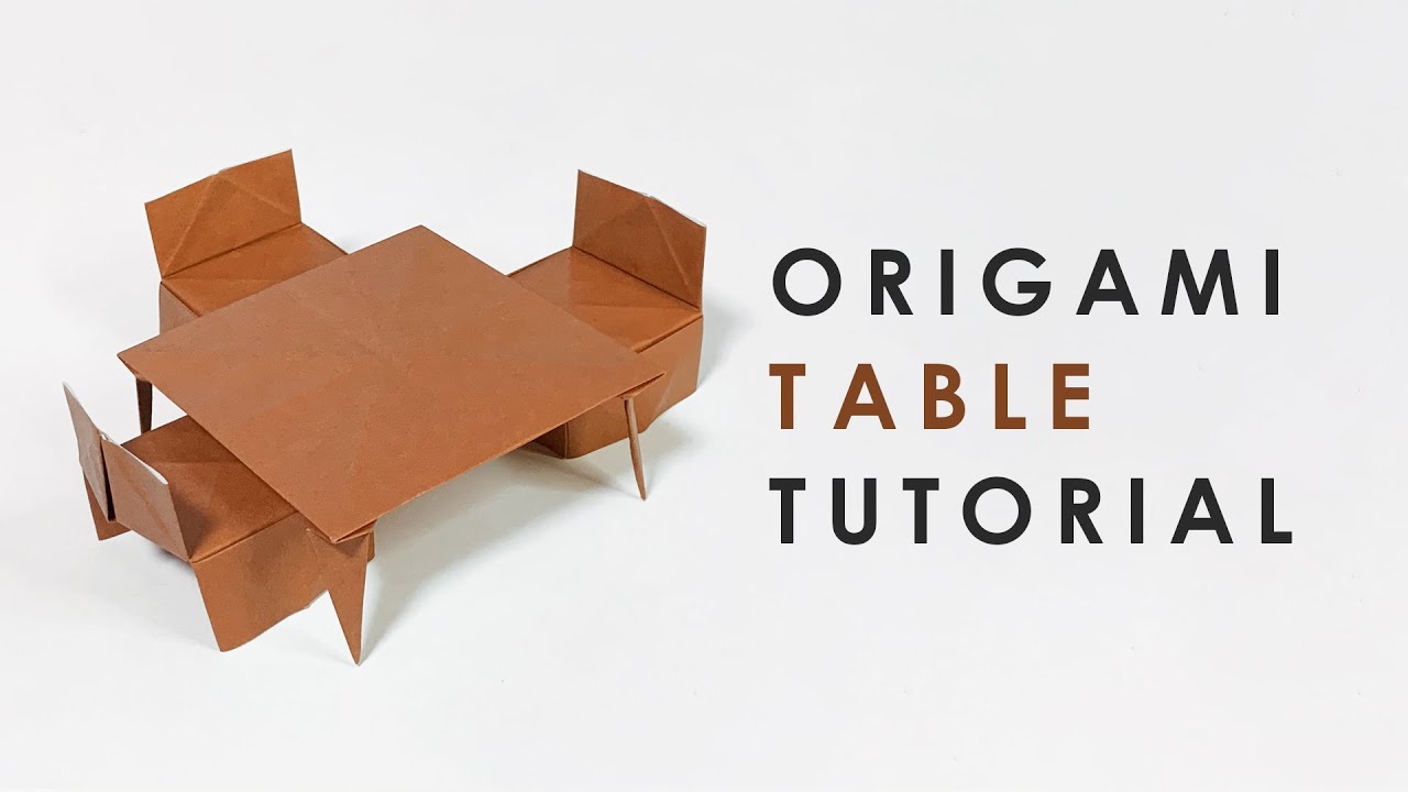 How to make an Origami Table - EASY ORIGAMI TUTORIALS