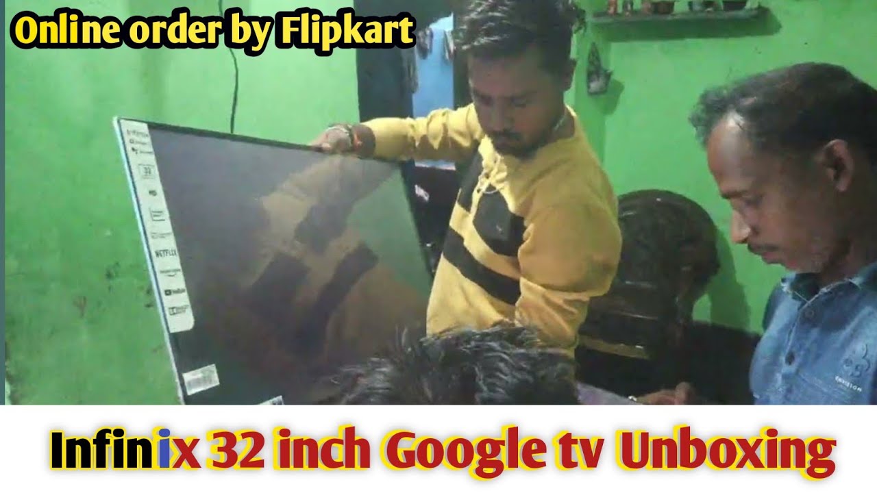 Flipkart se mangaye LED ll Infinix Google TV 32 inch Unboxing | online order Flipkartdeliverysarvice