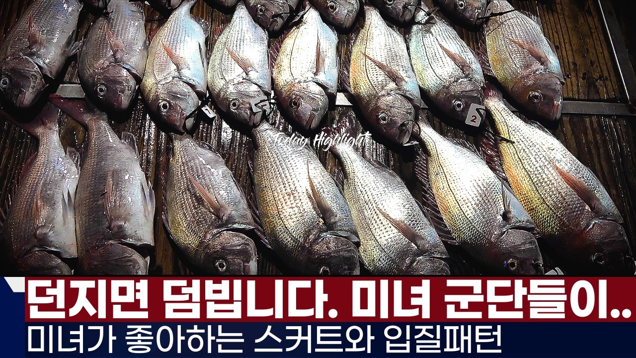 [풍낚TV] 참 쉬운 미녀들/던지면 뭅니다/미녀가 좋아하는 스커트와 입질패턴/고흥 스페셜드림호/Snapper Tai Rubber