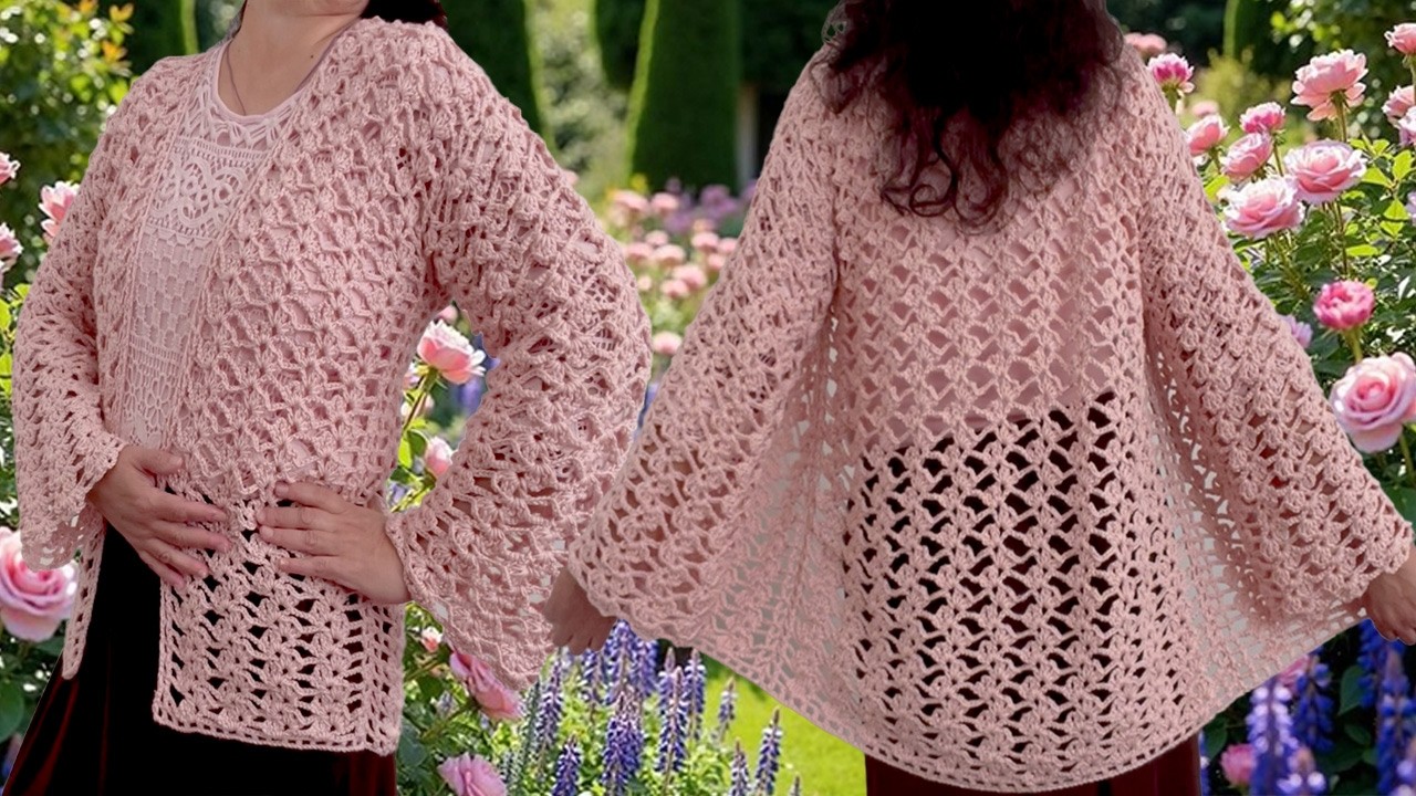 COMO HACER CHAQUETAS Lindas Fáciles Elegantes en TODAS LAS TALLAS Tutorial Crochet