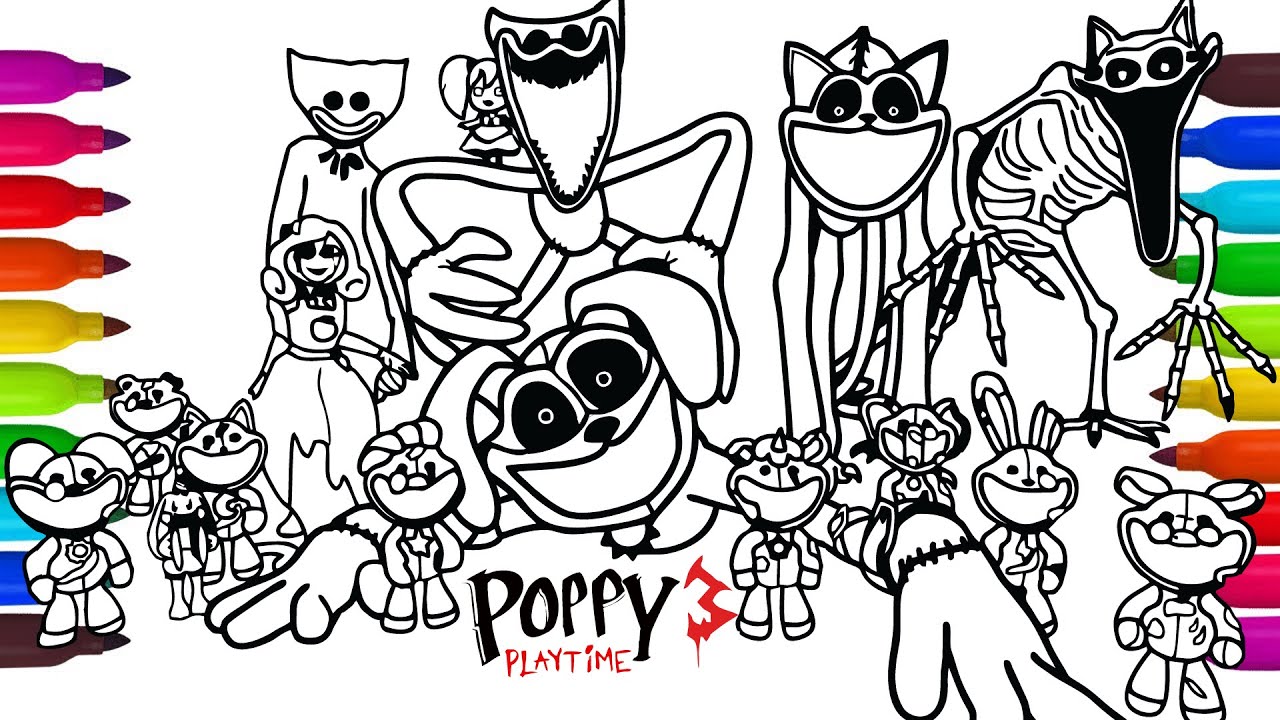 Poppy Playtime 3 Coloring Compilation 🎨 | Dark & Satisfying Reveal #X962