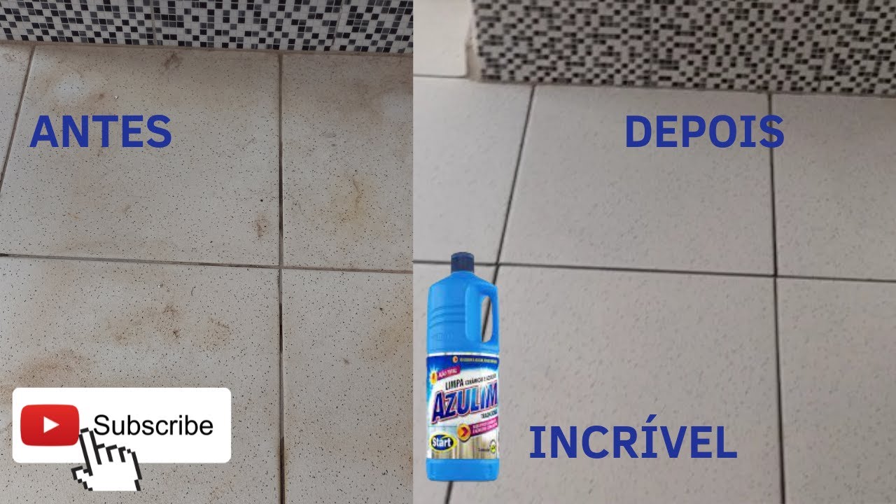 Testando o AZULIM na minha lavanderia/Meu piso ficou novo!!!