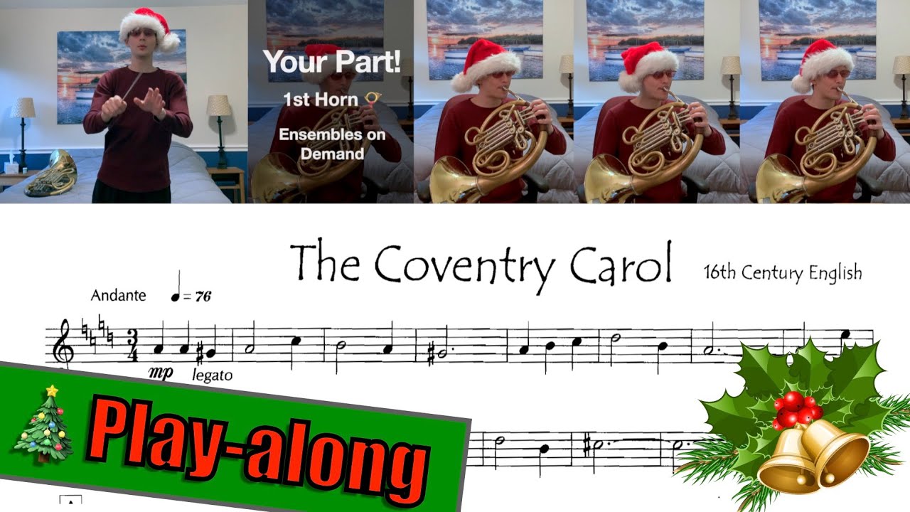 Coventry Carol Holiday Horn 📯 Quartet Play-Along