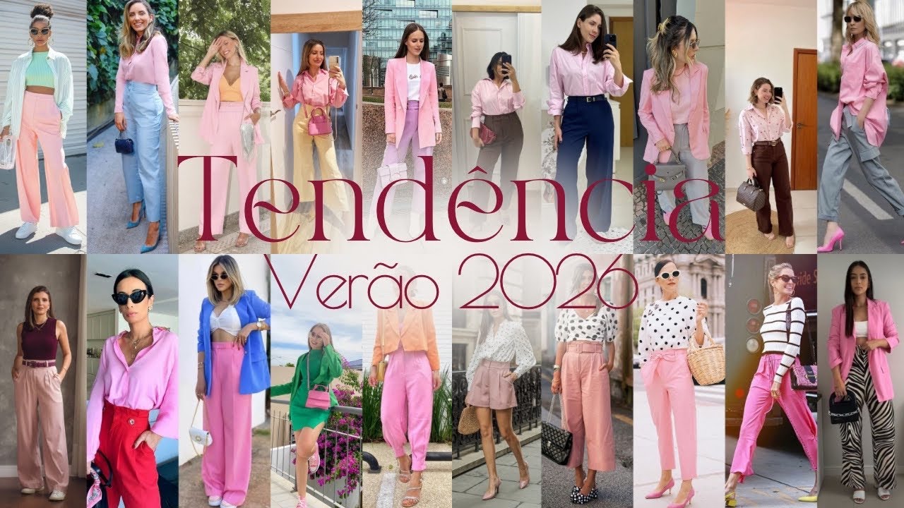 Como combinar a cor ROSA nos looks | TEND&Ecirc;NCIA de MODA VER&Atilde;O 2026 | Rosa Claro-Rosa Suave-Rosa Beb&ecirc;