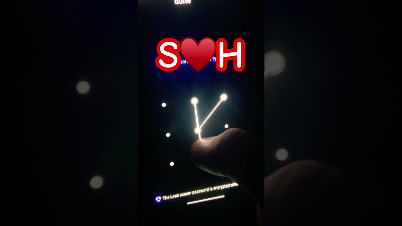 S H new Lock Screen Pattern #viralvideo #lockscreen #tiktok #love