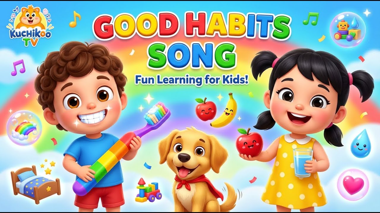 Good Habits Song for Kids | Brush Teeth, Wash Hands & More | 10 Good Habits #viral #kidssongs #kids 