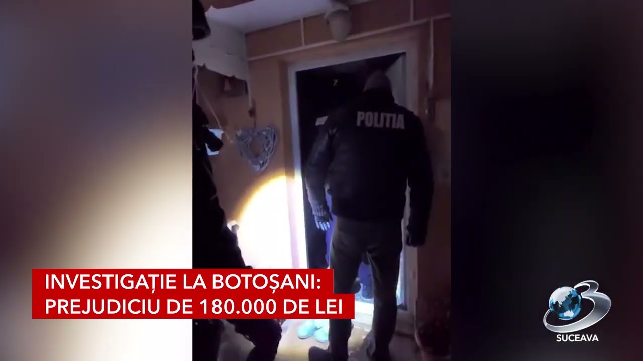 Percheziții la Botoșani: Doi bărbați reținuți pentru furt