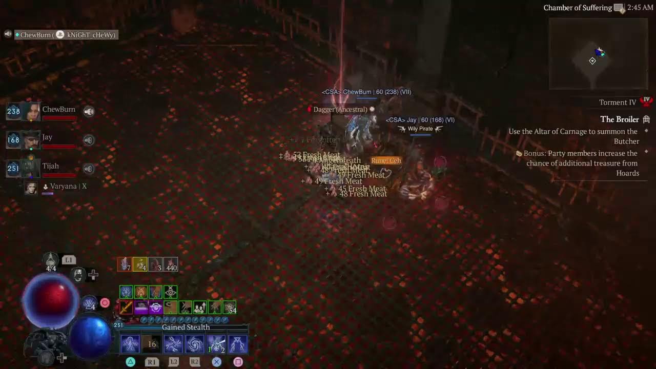Diablo 4 Sorc ,  Farming T4 S12, Lightning Fast Sorceress