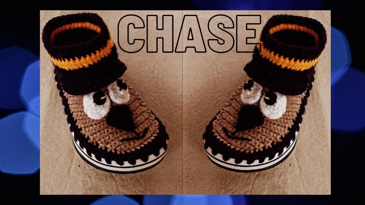 😃Botitas tejidas a crochet - ➡️paso a paso Modelo Chase Paw  patrol 👉muchos tips😉
