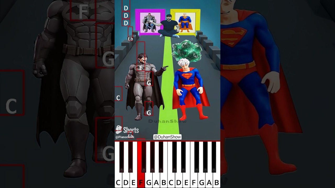 POV 💥 Gojo Satoru and Toji Fushiguro in the Hero Run! 130% (@DuhanShow) - Octave Piano Tutorial