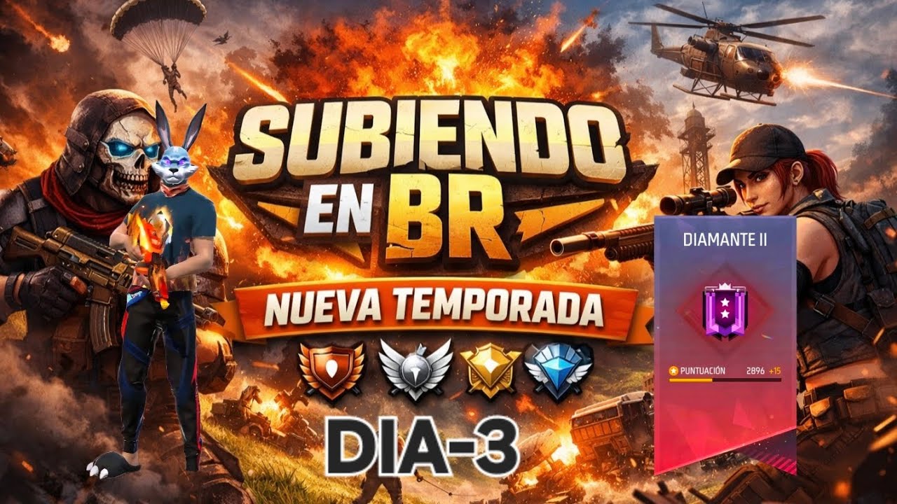 DIA-3 nueva temporada subiendo de rango ( FREEFIRE ) BR aqui subimos a diamante 2