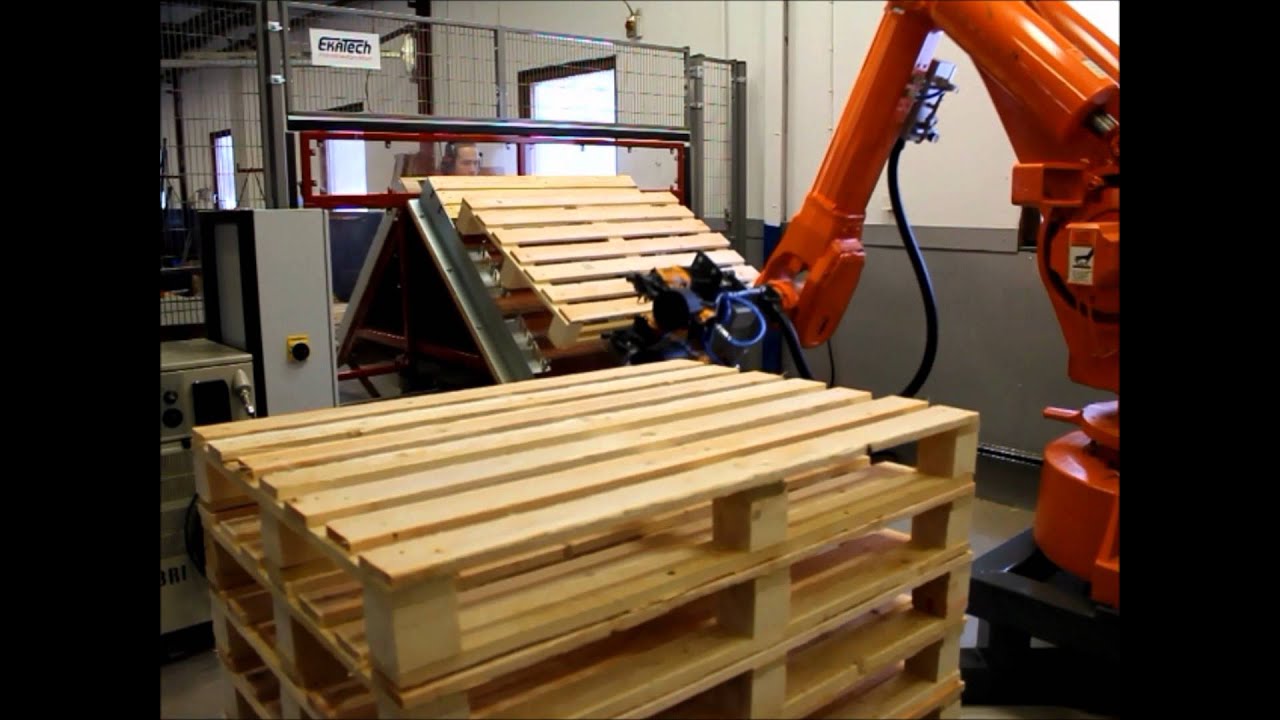 Pallspikrobot - Pallet manufacturing robot Ekatech AB