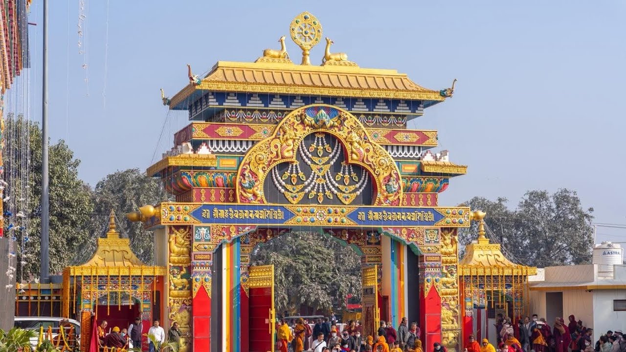 The inauguration ceremony of the Pema Sambhava Temple at the Ngagyur Nyingma Monlam Chenmo.