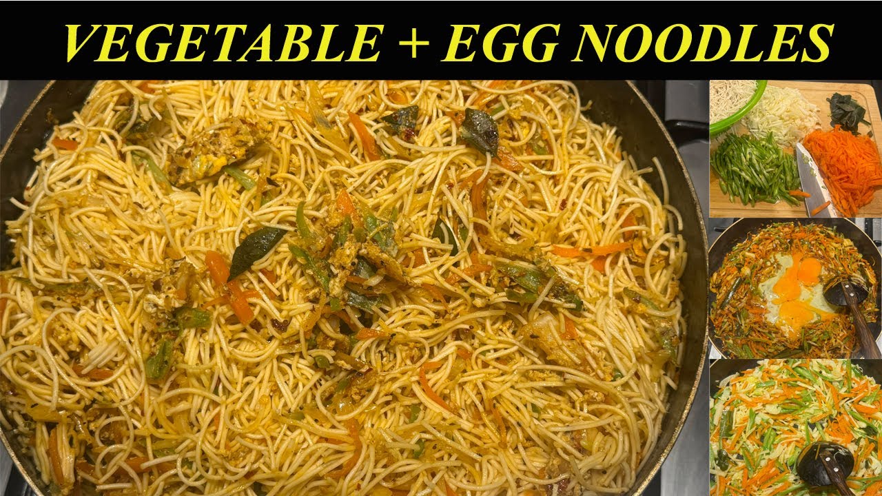 VEGETABLE AND EGG NOODLES SIMPLE AND EASY TO MAKE  බිත්තර එළවළු නුඩ්ල්ස්  #food #recipe #cooking