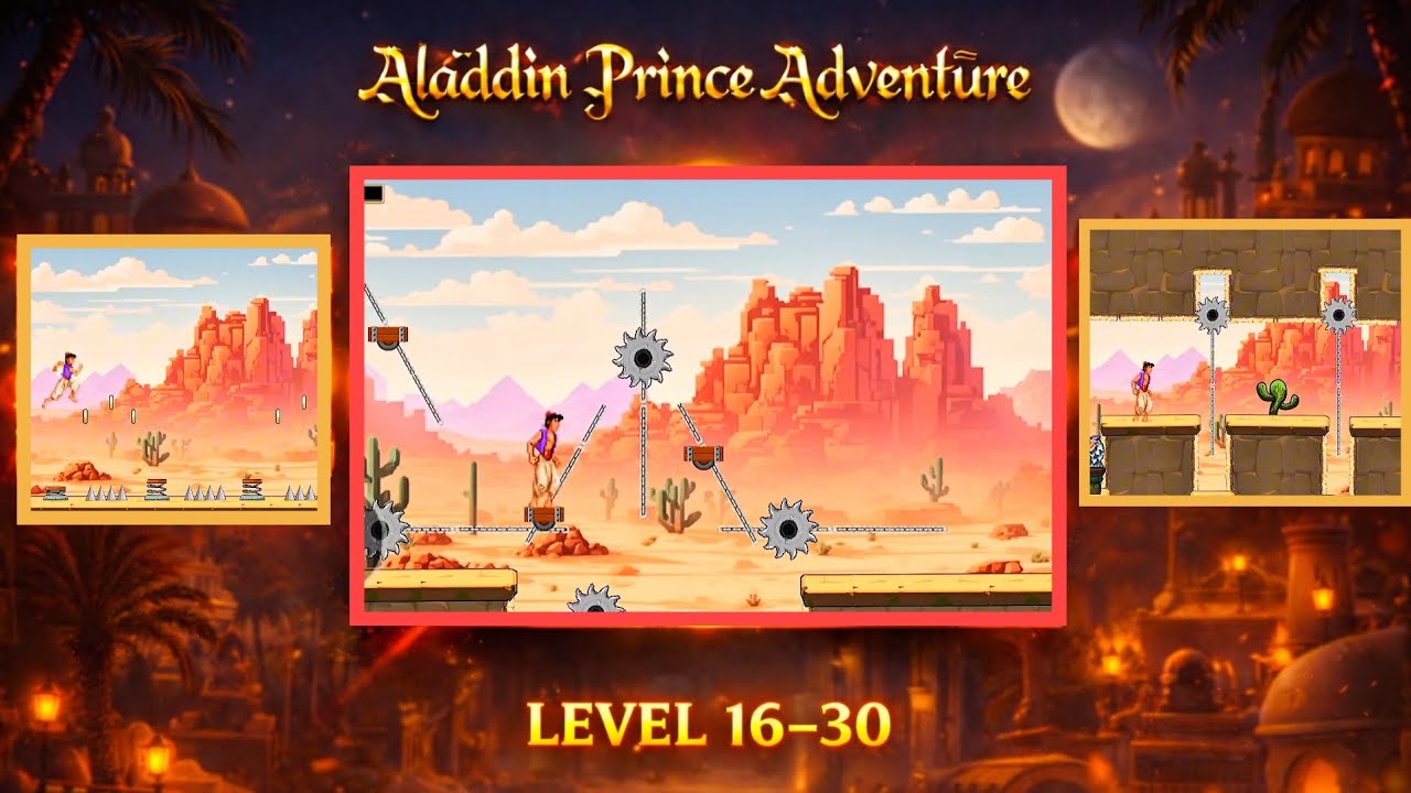 Aladdin Prince Adventure Level 16–30 Gameplay| Boss Fight#games #androidgames #gaming 