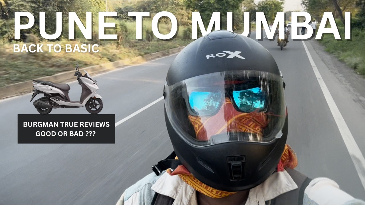 PUNE ➡️ MUMBAI | Burgman Scooter Review & Ride Vlog 🛵✨ | Work + Travel Day 4