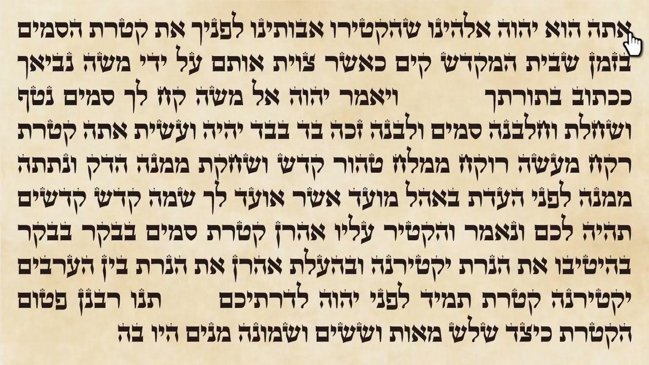 Pitum Haketoret (Oferenda de Incenso)