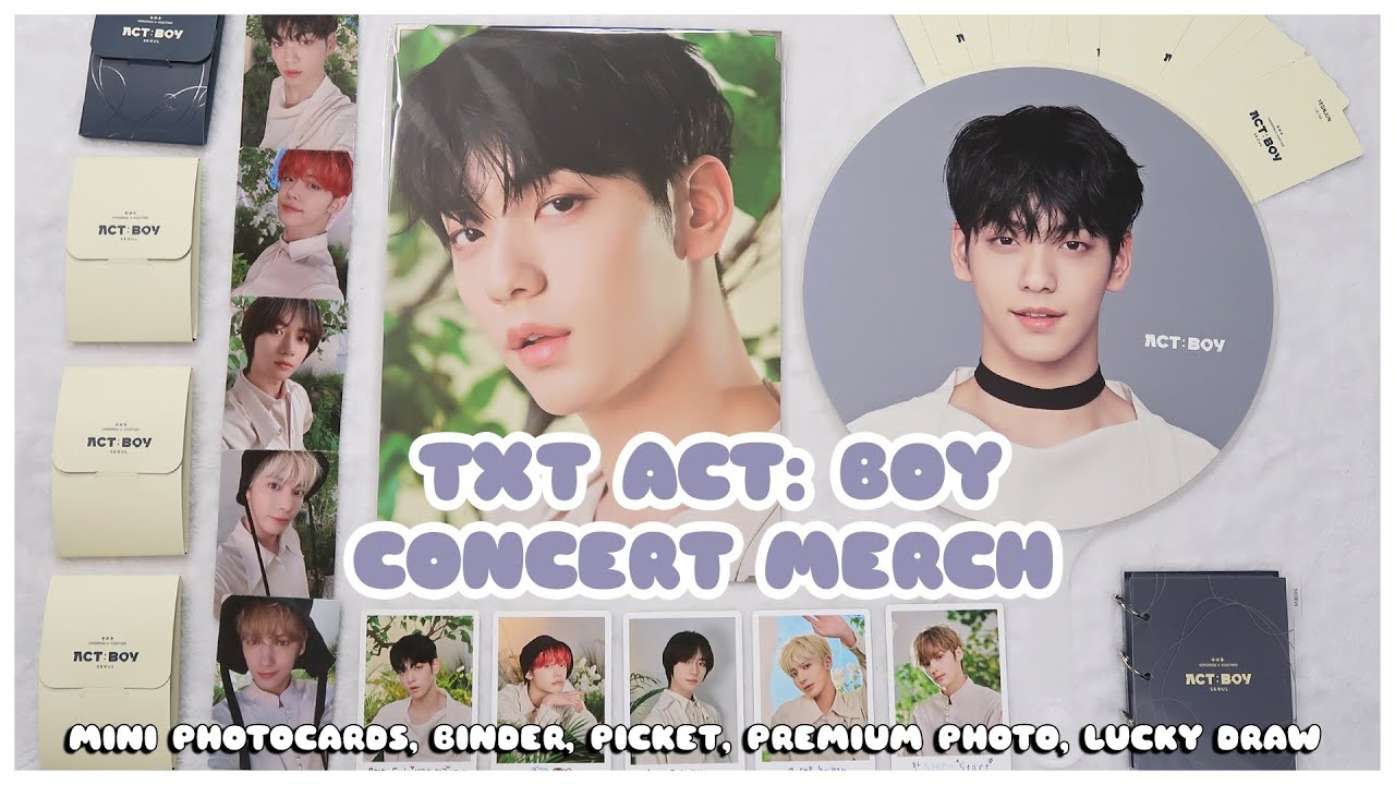 🌟 UNBOXING TXT ACT : BOY CONCERT MERCH HAUL (photocards, binder, premium photo, picket, lucky draw)