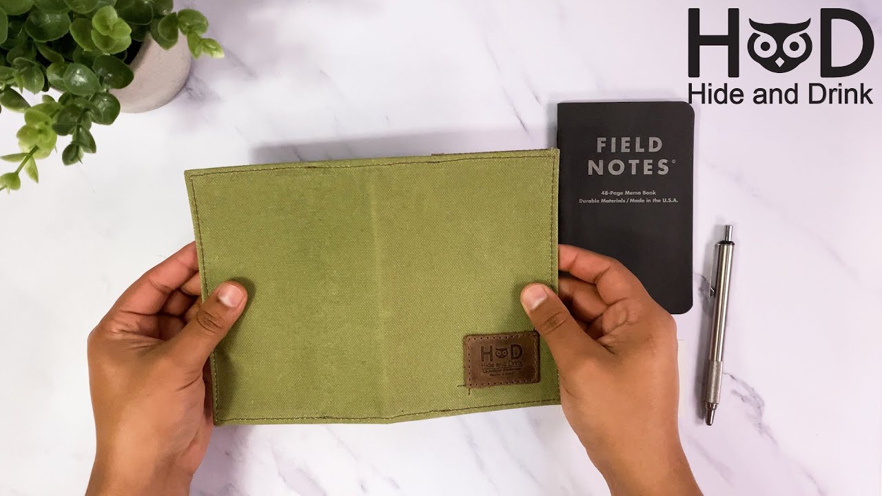 Discover Hide & Drink's Waxed Canvas Notebook Cover for Field Notes @ The Stockyard Exchange