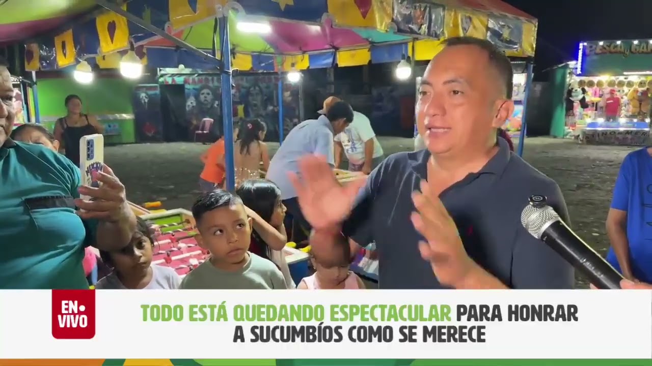 PREFECTO YOFRE POMA, RECORRE LOS ESPACIOS Y ARREGLOS DE LA EXPLANADA PREVIO HOMENAJE A SUCUMBÍOS